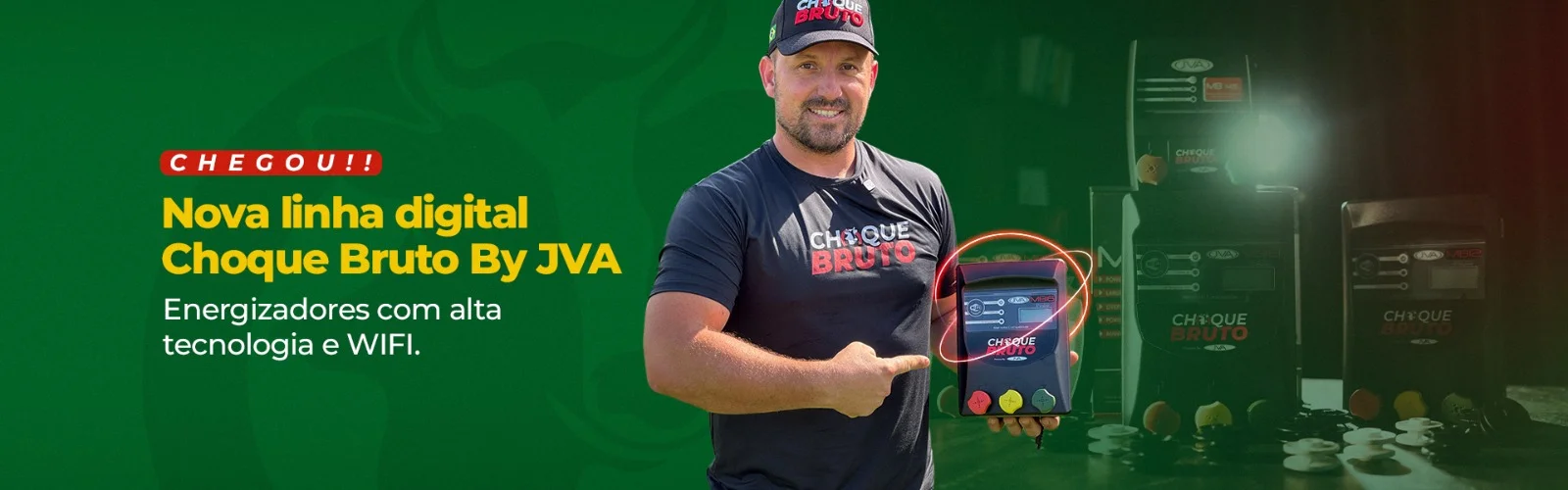 Energizador de cerca elétrica rural