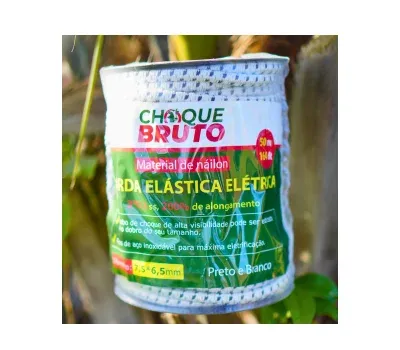 CORDA ELÁSTICA BUNGY PARA CERCA ELÉTRICA – ROLO 50MT